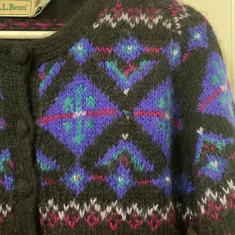Vintage (1970s) LL Bean Cardigan. Sz Medium. - Picture 7 of 12